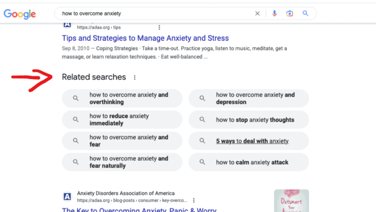 google related section search page example